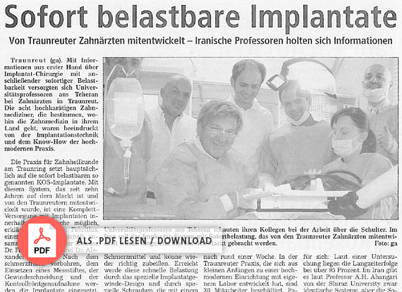 Bild Presseartikel Traunsteiner Tagblatt vom 11. Juni 2007